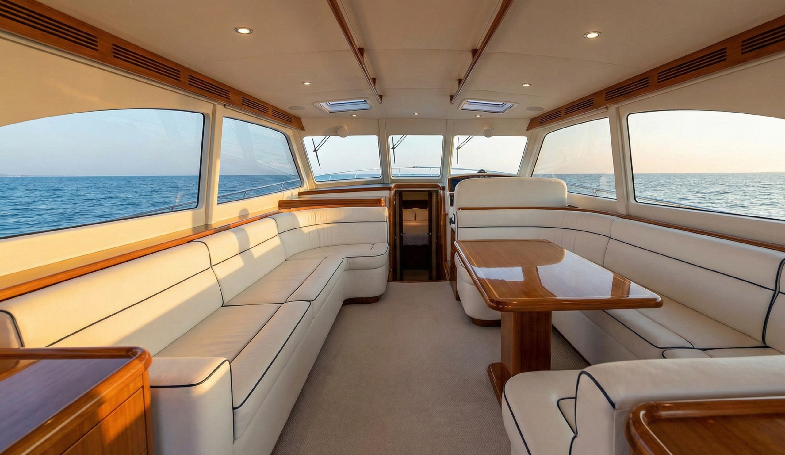 Yacht interior upholstery completed in Broward County