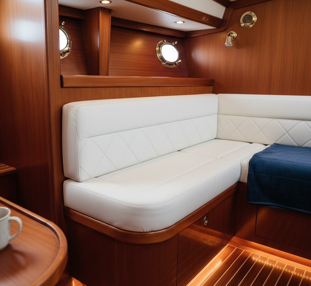 Custom boat seat cushions installed in Pompano Beach FL